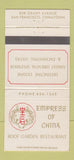 Matchbook Cover - Empress of China Chinese Restaurant San Francisco CA 30 Strike