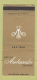 Matchbook Cover - Ambassador Hotels Chicago IL 30 Strike