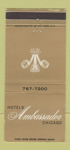 Matchbook Cover - Ambassador Hotels Chicago IL 30 Strike