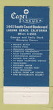 Matchbook Cover - Capri Laguna Beach CA Apartment Hotel WEAR 30 Strike