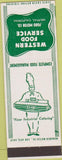 Matchbook Cover - Western Food Service Milpitas CA Ford Motor Co GE