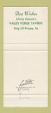 Matchbook Cover - Valley Forge Tavern King of Prussia PA Christmas 30 Strike