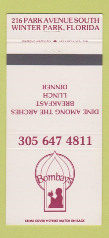 Matchbook Cover - Bombay's Winter Park FL restaurant 30 Strike