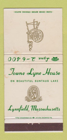 Matchbook Cover - Towne Lyne House Lynnfield MA WEAR 30 Strike