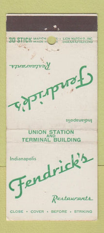 Matchbook Cover - Fendrick's Restaurants Indianapolis IN WEAR 30 Stick