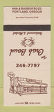Matchbook Cover - The Crab Bowl Restaurant Portland OR 30 Strike