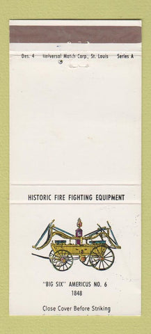 Matchbook Cover - Public Transmission Miami FL old fire truck WEAR 30 Strike