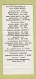 Matchbook Cover - Executive House Motor Hotels Cincinnati OH Mayfair 30 Strike