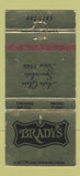 Matchbook Cover - Brady's Auto Glass Columbia Mexico Fulton MO 30 Strike