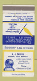 Matchbook Cover - Hoover Ball Bearings RJ Taylor Ridgefield CT WEAR 30 Strike