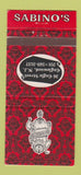 Matchbook Cover - Sabino's Ristorante Englewood NJ  30 Strike