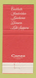Matchbook Cover Johnny Kamuca's Valley Forge Tavern King of Prussia PA 30 Strike