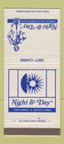 Matchbook Cover - Night and Day Men's Formal Clothes Omaha NE 30 Strike