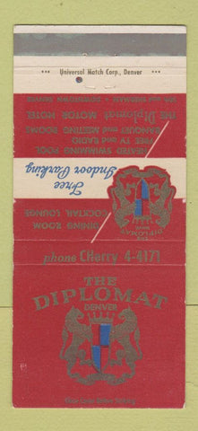 Matchbook Cover - The Diplomat Hotel Denver Colorado 30 Strike