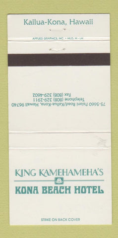 Matchbook Cover - King Kamehameha's Kona Beach Hotel Hawaii 30 Strike