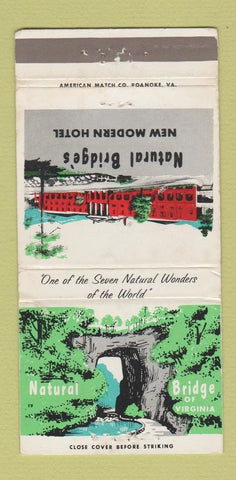 Matchbook Cover - Natural Bridge Hotel VA WORN 30 Strike