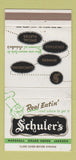 Matchbook Cover Schuler's Restaurants Marshall Grand Haven Jackson MI 30 Strike