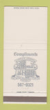 Matchbook Cover - Roma Halls East Detroit Livonia Detroit MI 30 Strike