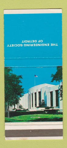 Matchbook Cover - Engineering Society of Detroit MI 30 Strike