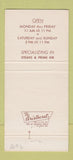 Matchbook Cover - Vincent's Steak House Dallas TX 30 Strike