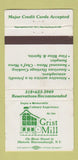 Matchbook Cover - Grist Mill Warrensburgh NY WEAR 30 Strike