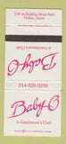 Matchbook Cover - Baby G Strip Club Dallas TX 30 Strike