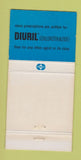Matchbook Cover - Diuril Drug Chlorothazide IMPRINT WEAR 30 Strike