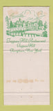 Matchbook Cover - Tappan Hill Restaurant Tarrytown NY WORN 30 Strike