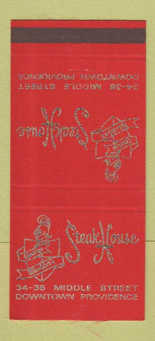 Matchbook Cover - Steak House Providence RI 30 Strike