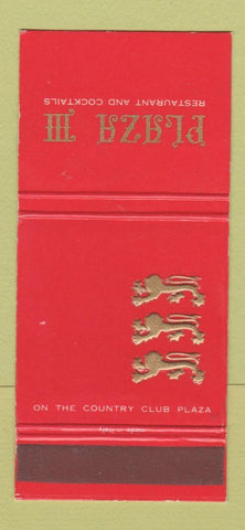 Matchbook Cover - Plaza III Restaurant Kansas City MO 30 Strike