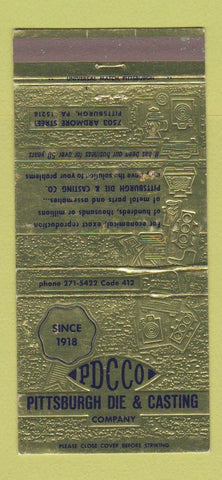 Matchbook Cover - Pittsburgh Die and Casting PA 30 Strike