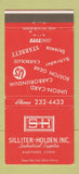 Matchbook Cover - Silliter Holden Industrial Supply Hartford CT 30 Strike