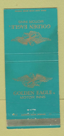Matchbook Cover - Golden Eagle Motor Inns WORN 30 Strike