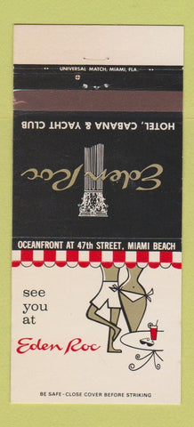 Matchbook Cover - Eden Roc Hotel Cabana Miami Beach FL 30 Strike