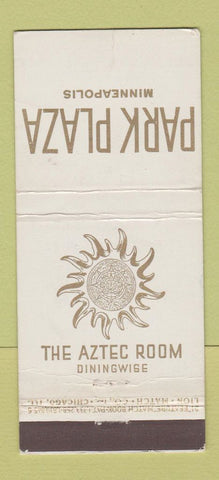Matchbook Cover - Park Plaza Minneapolis MN Aztec Room 21 Strike Feature