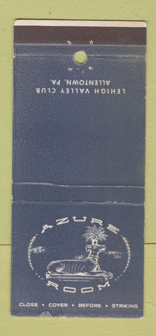 Matchbook Cover - Azure Room Allentown PA WEAR 30 Strike