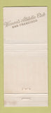 Matchbook Cover - San Francisco CA Woman's Athletic Club WEAR 30 Strike