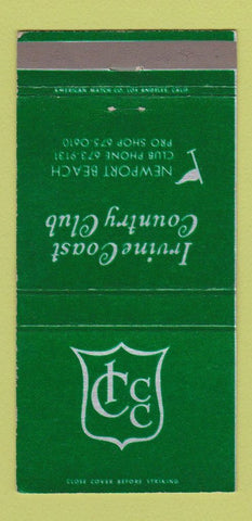 Matchbook Cover - Irvine Coast Country Club Newport Beach CA 30 Strike