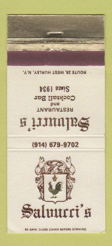 Matchbook Cover - Saluucci's Restaurant West Hurley NY 30 Strike