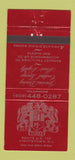 Matchbook Cover - Old Yorke Inn Hightstown NJ 30 Strike