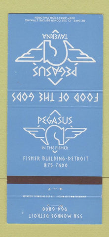 Matchbook Cover - Pegasus Taverna Detroit MI Fisher Building 30 Strike