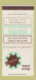 Matchbook Cover - Cheyenne Federal Savings WY 30 Strike
