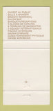 Matchbook Cover - Club Des Employes Civils Quebec QC 30 Strike