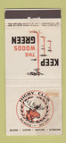 Matchbook Cover - Higby Club Big Moose NY Forest Fires WORN 30 Stick