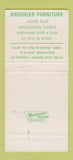Matchbook Cover - Kroehler Furniture Krader Chicago IL 30 Strike
