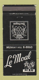 Matchbook Cover - Le Moal French Restaurant New York City WEAR 30 Strike
