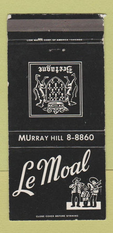 Matchbook Cover - Le Moal French Restaurant New York City WEAR 30 Strike