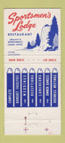 Matchbook Cover - Sportsmen's Lodge Hotel North Hollywood CA 30 Strike