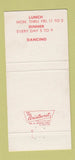 Matchbook Cover - Rathskeller Restaurant San Francisco CA 30 Strike
