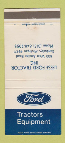 Matchbook Cover - Ford Tractors Leese Sandusky MI 30 Strike